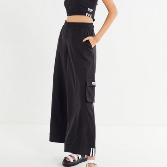 adidas wide leg track pants womens